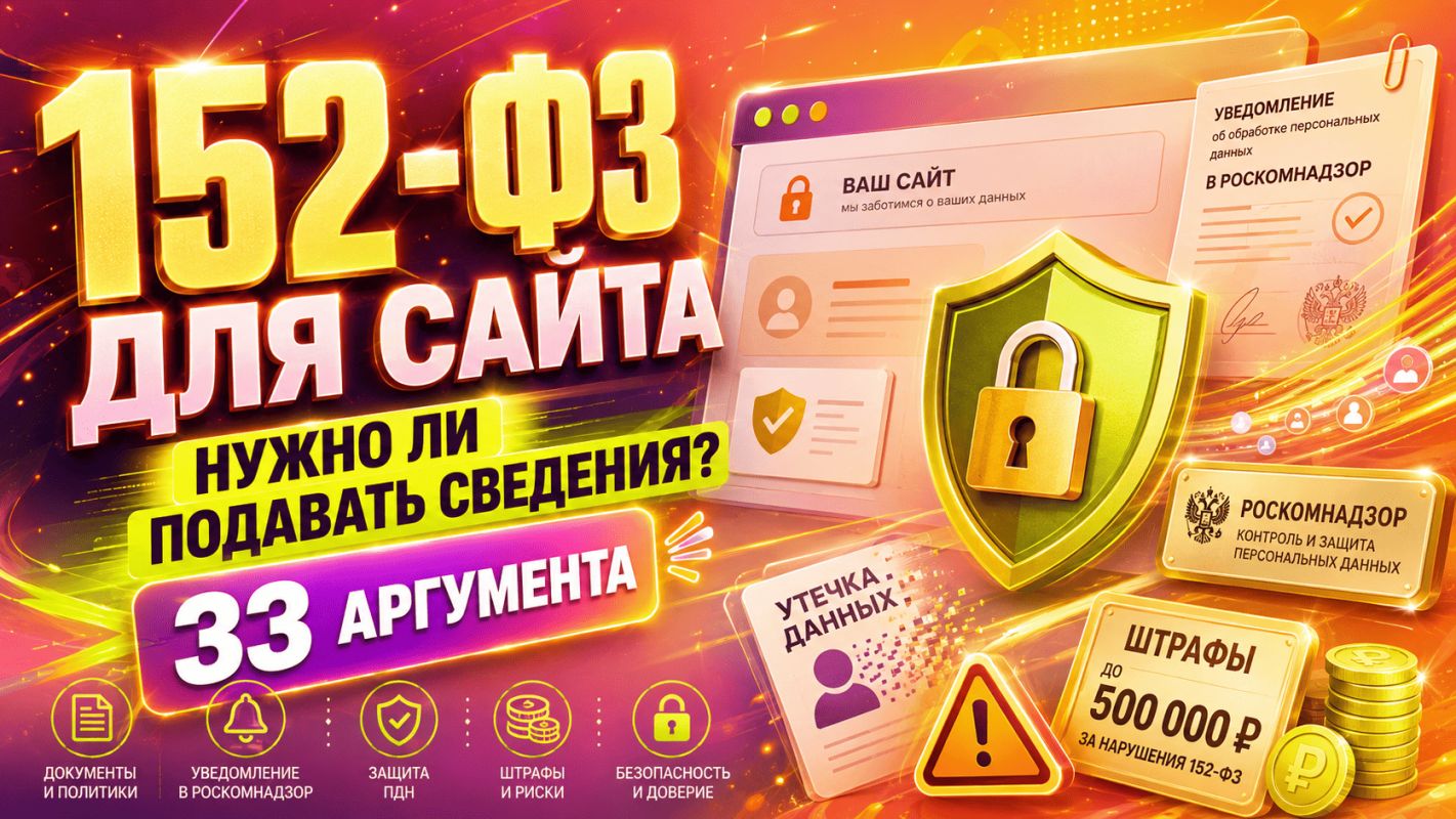 152-ФЗ для сайта: нужно ли подавать сведения в новом году? 33 аргумента