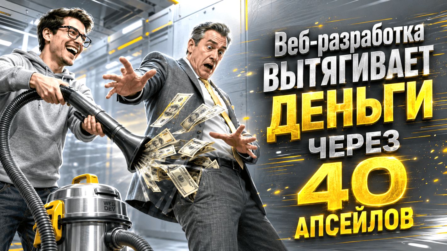 Веб-разработка по-хитрому вытягивает деньги через 40 апсейлов